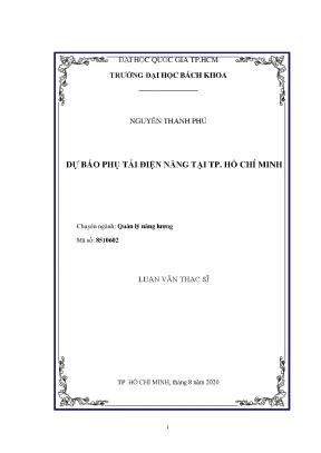 Luận văn thạc sĩ quản lý năng lượng dự báo phụ tải điện năng tại tp hồ chí minh