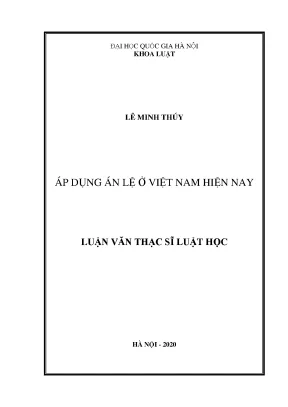 Luận văn thạc sĩ luật học áp dụng án lệ ở việt nam hiện nay