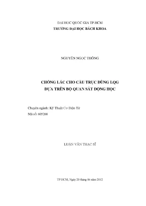 Luận văn thạc sĩ kỹ thuật cơ điện tử chống lắc cho cầu trục dùng lqc dựa trên bộ quan sát động học