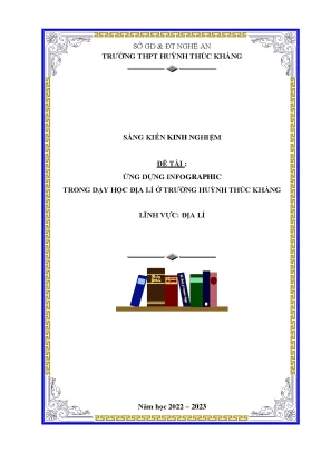 Sáng kiến ứng dụng infographic trong dạy học địa lí ở trường huỳnh thúc kháng