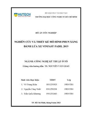Đồ án tốt nghiệp nghiên cứu và thiết kế mô hình phun xăng đánh lửa xe vinfast fadil 2019