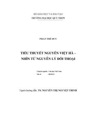 Tiểu thuyết nguyễn việt hà nhìn từ nguyên lý đối thoại