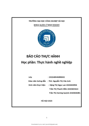 Báo cáo thực hành thực hành nghề nghiệp công ty tnhh three stars