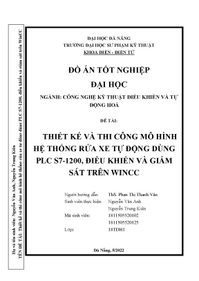 Đồ án thiết kế và thi công mô hình hệ thống rửa xe tự động dùng plc s7 1200 điều khiển và giám sát trên wincc