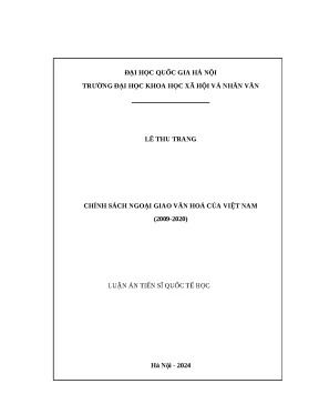 Chính sách ngoại giao văn hoá của việt nam 2009 2020