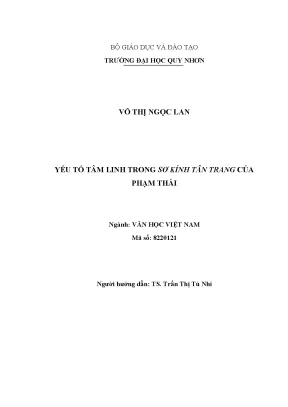 Yếu tố tâm linh trong sơ kính tân trang của phạm thái