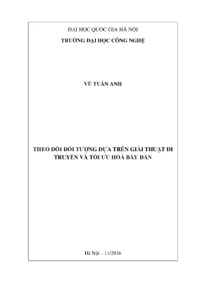 Luận văn thạc sĩ theo dõi đối tượng dựa trên giải thuật di truyền và tối ưu hoá bầy đàn