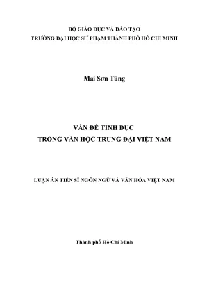Luận án tiến sĩ vấn đề tính dục trong văn học trung đại việt nam
