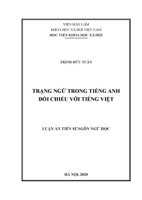 Luận án tiến sĩ trạng ngữ trong tiếng anh đối chiếu với tiếng việt