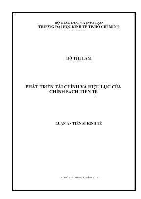 Luận án ts phát triển tài chính và hiệu lực của chính sách tiền tệ
