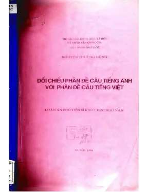Đối chiếu phần đề câu tiếng anh với phần đề câu tiếng việt luận án phó tiến sĩ 5 04 27