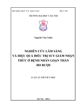 Luận án tiến sĩ nghiên cứu lâm sàng và hiệu quả điều trị suy giảm nhận thức ở bệnh nhân loạn thần do rượu