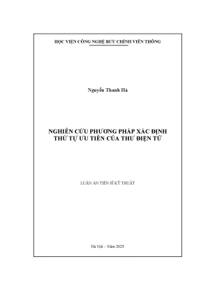 Luận án tiến sĩ nghiên cứu phương pháp xác định thứ tự ưu tiên của thư điện tử