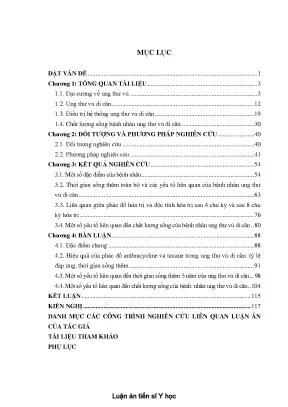 Luận án tiến sĩ y học nghiên cứu điều trị ung thư vú giai đoạn di căn bằng hóa trị phối hợp anthracycline và taxane watermark