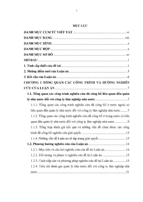 Luận án tiến sĩ kinh tế hoàn thiện quản lý nhà nước đối với công ty lâm nghiệp nhà nước ở việt nam