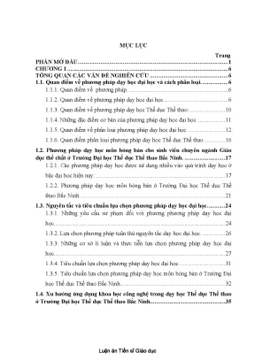 Luận án tiến sĩ giáo dục xác định nhóm phương pháp dạy học bóng bàn cho sinh viên ngành giáo dục thể chất trường đại học thể dục thể thao bắc ninh watermark