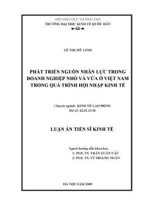 Luận án tiến sĩ phát triển nguồn nhân lực trong doanh nghiệp nhỏ và vừa ở việt nam trong quá trình hội nhập kinh tế