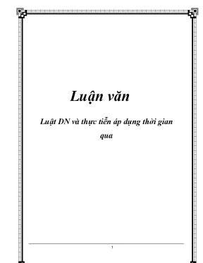 Luận văn luật dn và thực tiễn áp dụng thời gian qua