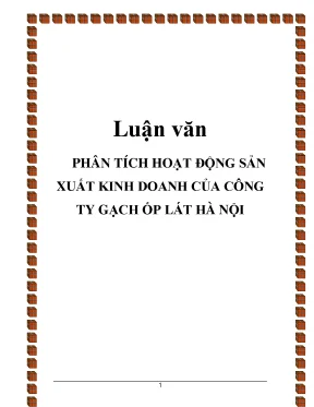 Luận văn phân tích hoạt động sản xuất kinh doanh của công ty gạch ốp lát hà nội