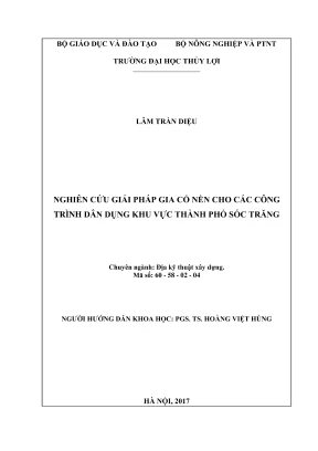 Luận văn thạc sĩ chuyên ngành địa kỹ thuật xây dựng nghiên cứu giải pháp gia cố nền cho các công trình dân dụng khu vực thành phố sóc trăng
