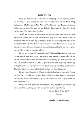 Luận văn thạc sĩ xây dựng công trình thủy đánh giá an toàn kết cấu cống đồng bằng theo lý thuyết độ tin cậy