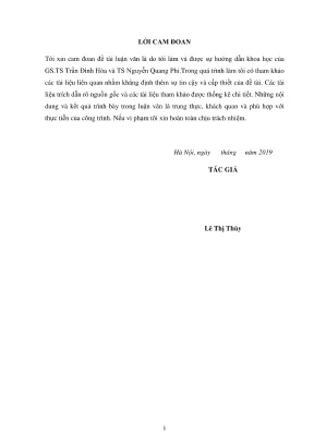 Luận văn thạc sĩ chuyên ngành kỹ thuật tài nguyên nước nghiên cứu đánh giá các giải pháp lấy nước phục vụ sản xuất trong điều kiện mực nước sông hồng bị hạ thấp cho hệ thống thủy nông bắc hưng hải