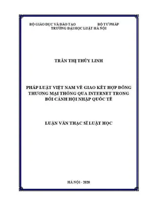 Luận văn thạc sĩ luật học pháp luật việt nam về giao kết hợp đồng thương mại thông qua internet trong bối cảnh hội nhập quốc tế