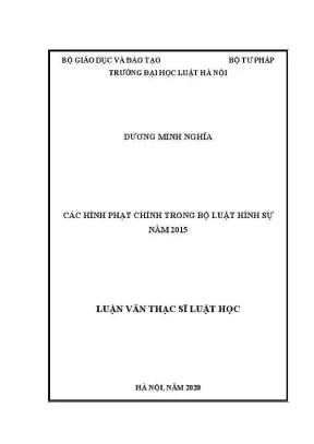 Luận văn thạc sĩ luật học các hình phạt chính trong bộ luật hình sự năm 2015
