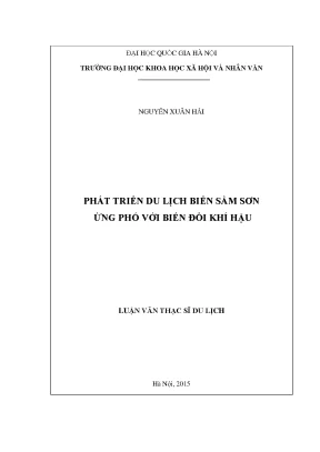 Luận văn phát triển du lịch biển sầm sơn ứng phó với biến đổi khí hậu