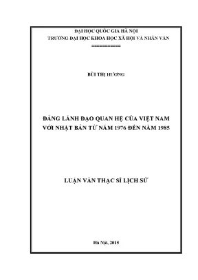 Luận văn quan hệ ngoại giao đảng cộng sản việt nam việt nam nhật bản quan hệ quốc tế
