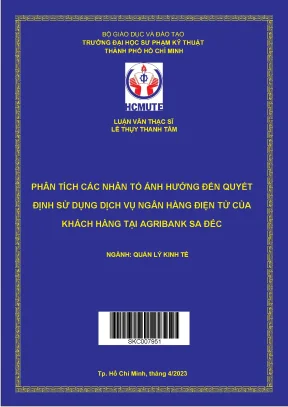 Luận văn thạc sĩ phân tích các nhân tố ảnh hưởng đến quyết định sử dụng dịch vụ ngân hàng điện tử của khách hàng tại agribank sa đé