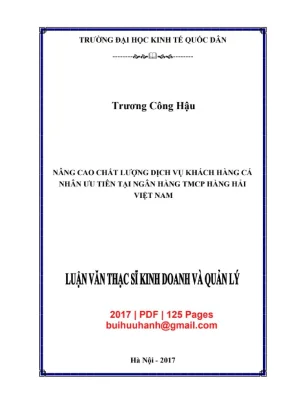Luận văn thạc sĩ nang cao chat luqng dich vu khach hang ca nhan uu tien tai ngan hang tmcp hang hai viet na