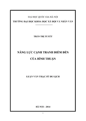 Luận văn du lịch năng lực cạnh tranh bình thuận