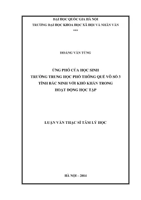 Luận văn tâm lý học học sinh bắc ninh hoạt động học tập