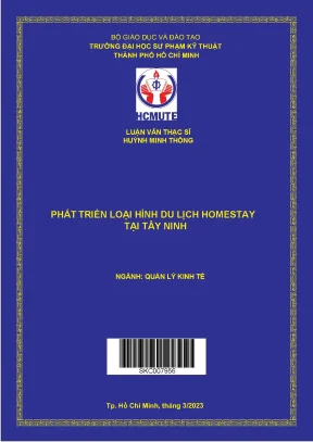 Luận văn thạc sĩ phát triển loại hình du lịch homestay tại tây ninh