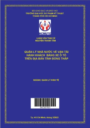 Luận văn thạc sĩ quản lý nhà nước về vân tải hành khách bằng xe ô tô trên địa bàn tỉnh đồng tháp