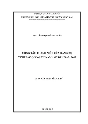 Luận văn công tác thanh niên