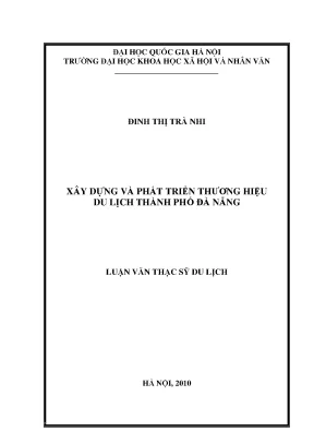 Luận văn du lịch đà nẵng du khách thương hiệu