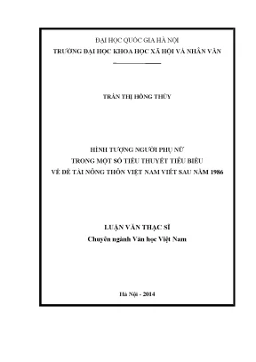 Luận văn hình tượng người phụ nữ trong một số triểu thuyết tiêu biểu