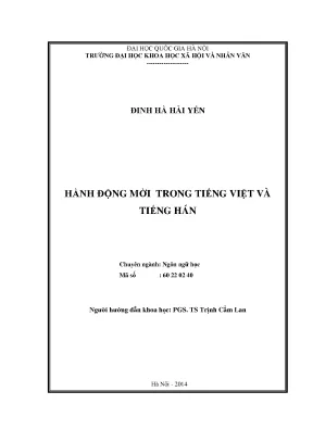 Luận văn hành động mời trong tiếng việt và tiếng hán