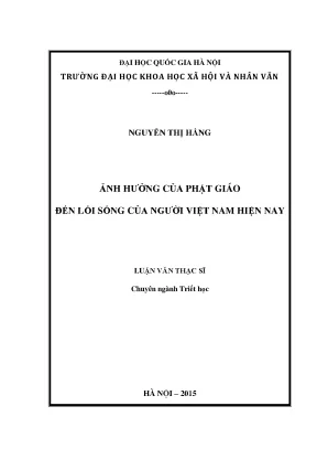 Luận văn triết học phật giáo tôn giáo người việt nam