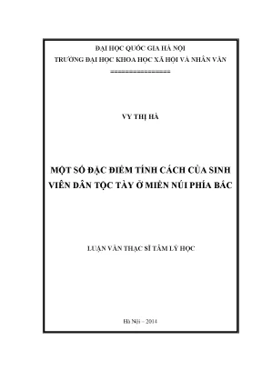 Luận văn tâm lý học tâm lý học người trẻ tuổi sinh viên dân tộc tày