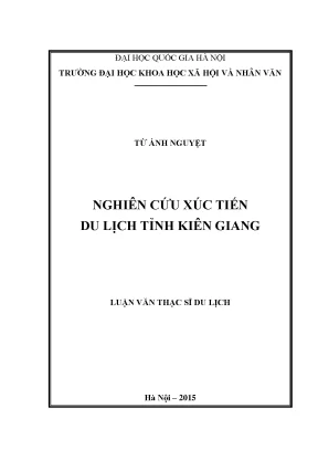 Luận văn phát triển du lịch kiên giang