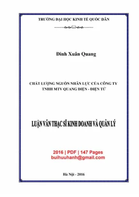 Luận văn thạc sĩ chat luqng nguon nhan luc cua cong ty tnhh mtv quang điện điện tử