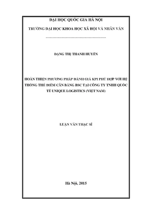 Luận văn khoa học quản lý phương pháp đánh giá kpi thẻ điểm cân bằng quản lý điều hành