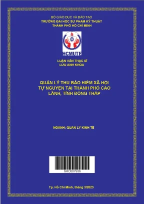Luận văn thạc sĩ quản lý thu bảo hiểm xã hội tự nguyện tại thành phố cao lãnh tỉnh đồng tháp