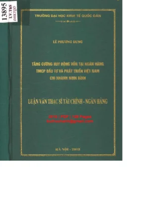 Luận văn thạc sĩ tài chính ngân hàng tăng cường huy động vốn tại ngân hàng tmcp đầu tư và phát triển việt nam chi nhánh ninh bình