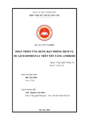 Phát triển ứng dụng đặt phòng dịch vụ du lịch homestay trên nền tảng android luận văn thạc sĩ