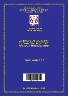 Luận văn thạc sĩ đánh giá chất lượng dịch vụ công tại chi cục thuế khu vực 5 tỉnh đồng tháp