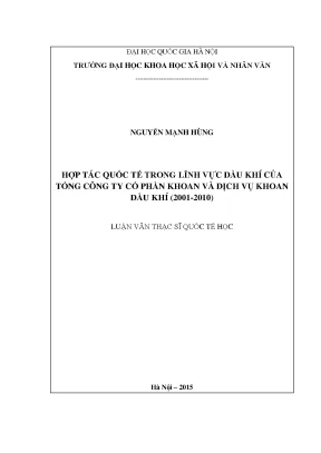 Luận văn quan hệ quốc tế hợp tác quốc tế dầu khí